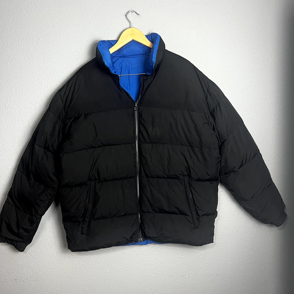 Vintage Y2K Old Navy Size XL Outerwear Down Filled Reversible Puffer Jacket Coat - Picture 3 of 9